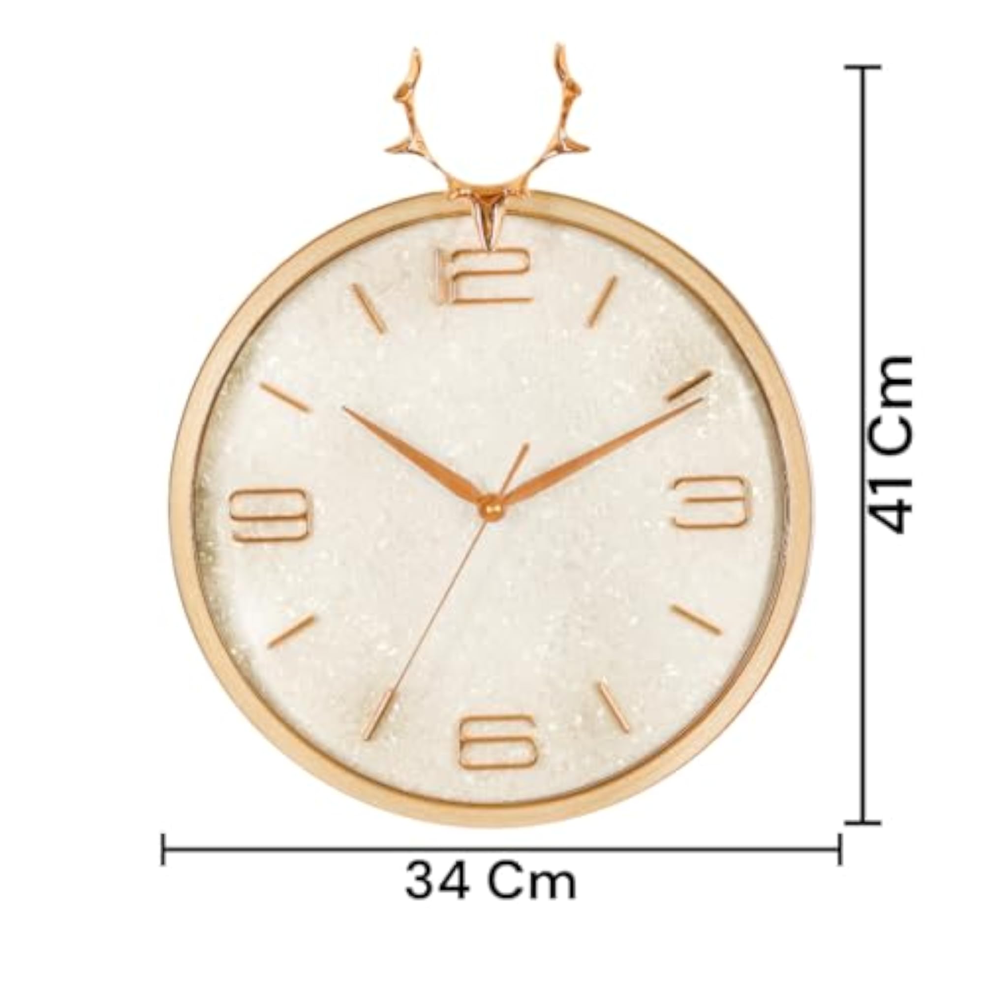 Designer Luxury Decorative Wall Clock with Golden Ring