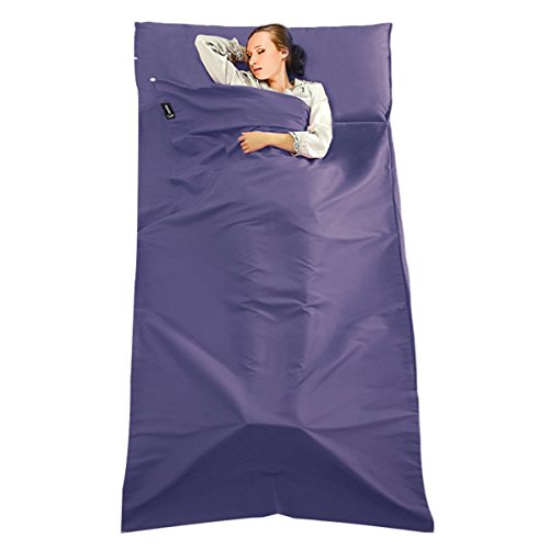 Sleeping Bag Liner Travel Camping Sheet Lightweight Breathable Cotton Sleeping Liner Ultralight Compact Sleep Sheet Carry Bag For Picnic,Hiking (Dark Blue1, 82.7Inch X 45Inch) #TOP6