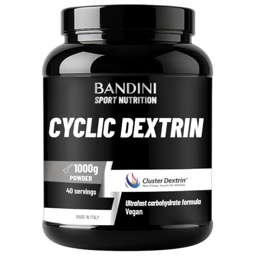 Bandini Cyclic Dextrin Powder (Dextrin Cluster) 1000 g Premium high-Branching carbohydrates Enhanced Energy Thanks to Patented Formula Vegan