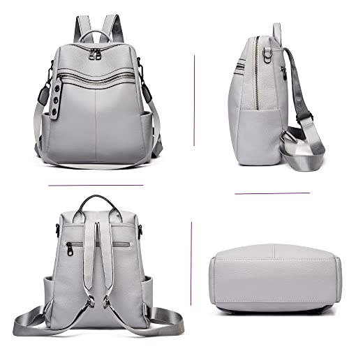 Maxoner Small Leather Women Backpack Purse For Women Fashion Convertible Bookbag thumb #4