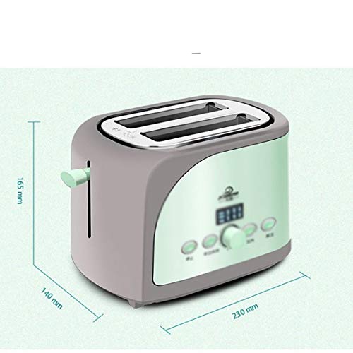 WZHZJ. Brot-Maschine 2 Scheibe breite Schlitz Edelstahl Toaster mit LED-Anzeige Toast Einstellungen for Home Frühstück… – Bild 3