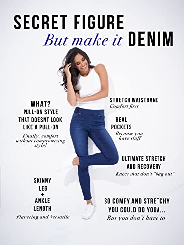 Rekucci Women's Secret Figure Premium Denim Skinny Pull-On Jean4