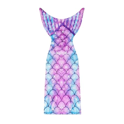 CIYIN Manta Cola de Sirena, Manta Cola Sirena Niña, Mant-a Sire-na Forro Polar de Franela Suave, Caliente Mant-a Sofa Niños para Regalo de cumpleaños Halloween, Navidad