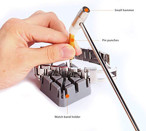 GUSODOR Watches Kit Professional Multi-Tool Watch Tool Kit Kit and Tool Repair Tools Perfect for Beginners Professional Watchmakers Collectors, Black, Black