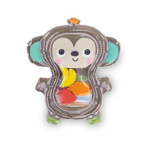 Image of Bright Starts Hungry Monkey Water Mat, Baby Play Mat, Inflatable Sensory Toy for Infants Age 0-6 Months