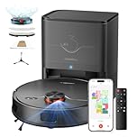 uninell Robot Vacuum Cleaner with Mop, 7000Pa Super Suction,180min runtime,3.5L Self Empty Station,Lidar Navigation,APP Remote Voice Control,for Floors Carpets Pet Hairs,UR3