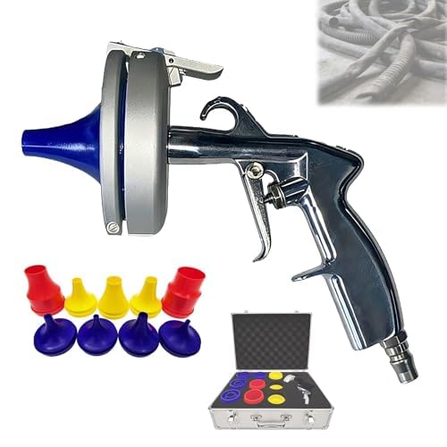 Kit de Pistola neumática para Limpieza de tuberías, Limpiador de Tubos accionado por Aire para Equipos de Limpieza Industrial, Adecuado para tuberías de Diversos diámetros. Fácil de Usar.