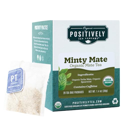 Image of Positively Tea, Organic Minty Mate Tea Bags, 20 Count