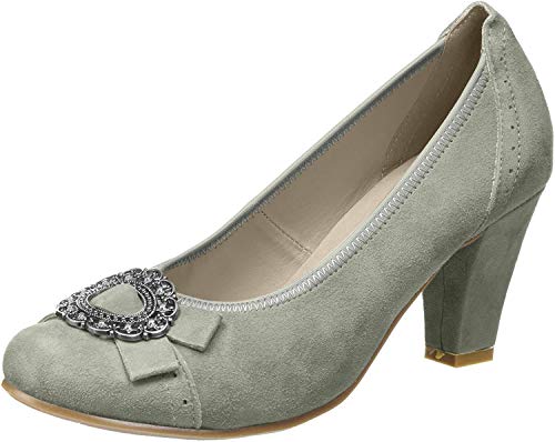 Hirschkogel Damen 3006843 Pumps, Grün Khaki 046, 38 EU