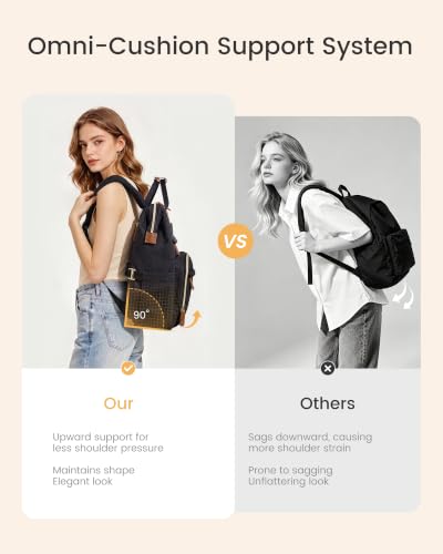 Image of LOVEVOOK Laptop Backpack Women Quilted Teacher Nurse Work Backpack Purse