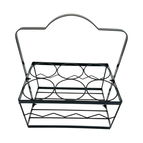 Porte-bouteilles de bière en métal noir panier de transport portable pour table