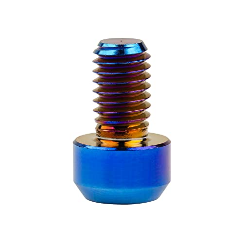 Image of Titanium Torx Square Head M6 x 10 15 20 25 30 35 40 45 50 60 65 70 80mm Screw Pack of 5 (Burn Blue, M6x10mm)