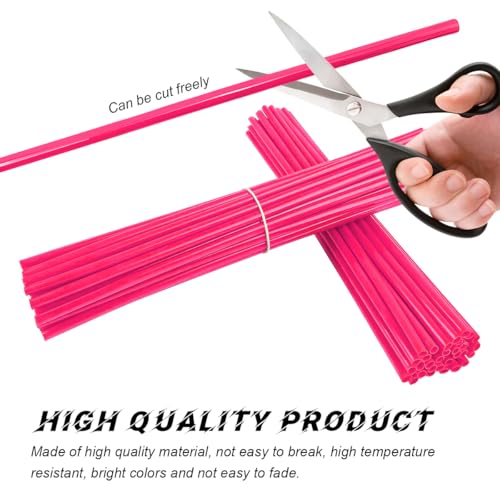 Image of 72PCS Dirt Bike Spoke Covers, Motorcycle Spoke Skins Wheel Wraps Pipe for 8 inch-21 inch Rims, Dustproof Wheelchair Rim Decoration Protector Pipe Trim for Bicycle Dirt Pit Bike (Pink)