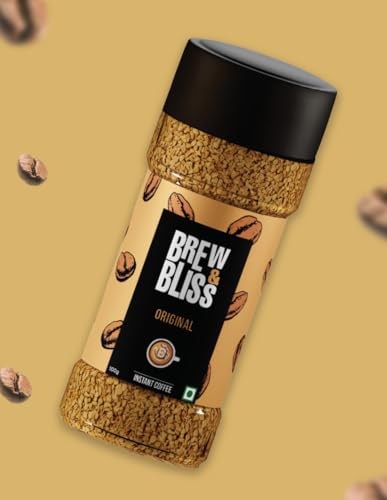 Image of Brew and Bliss Original Coffee | 100 Gram | Instant Flavoured Coffee Makes Up To 50 Cups | Best Authentic Naturally Processed Coffee Powder, Bottle