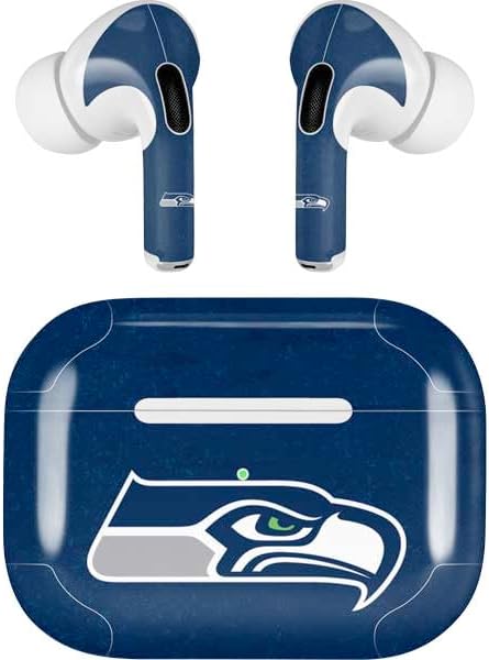 Skinit Decal Audio Skin Compatible with Apple AirPods Pro - Officially Licensed NFL Seattle Seahawks Blue Performance Series Design