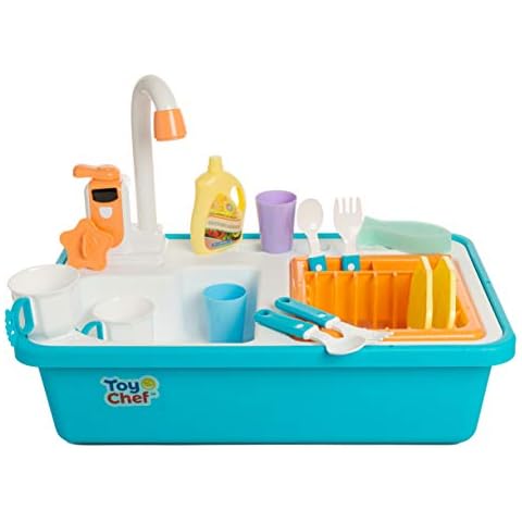 Toy Chef Unicorn Water Play Kitchen Sink Toy Set with Color Changing Accessories and Automatic Water Cycle System - Pretend Toys for Toddlers, Boys and Girls Cover