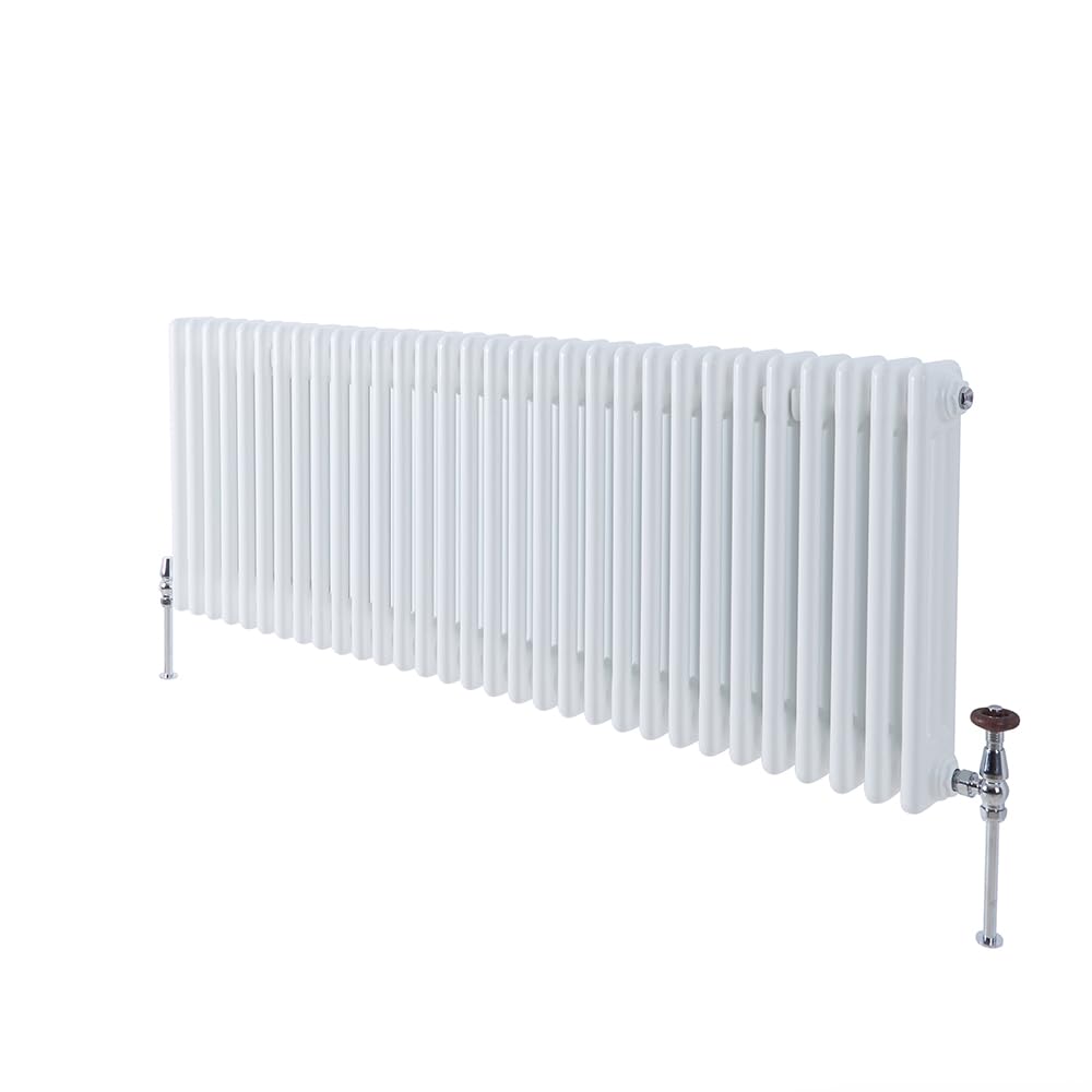 Milano White Windsor Cast Iron Style Horizontal Triple Column Radiator - 500Mm X 1415Mm
