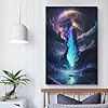 FAVIRXPYU Sci Fi Star Tree Neon Blue Purple Secret Nature Landscape Decorative Painting Canvas Wall Posters And Modern Family Bedroom Decor 16x24inch(40x60cm) #4