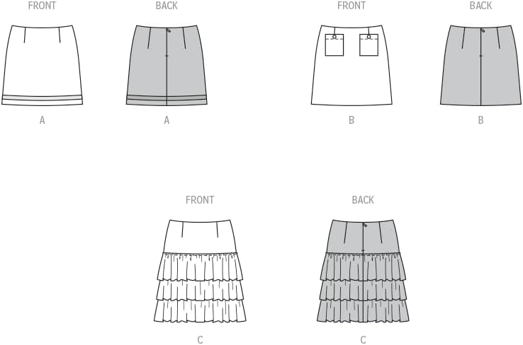 Burda X05726BURDA Easy to Make Misses' Summer, Boucle, and Mini Skirt Sewing Pattern Packet, Design Code B5726, Sizes 8-18 (34-44)