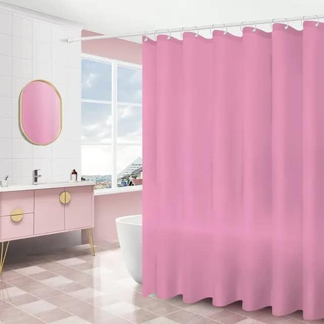 Image of CASA-NEST Waterproof Fabric Shower Curtain, Size 72x78 Inch, Single PC Packing, Hotel Quality Bathroom Curtain (Pink)