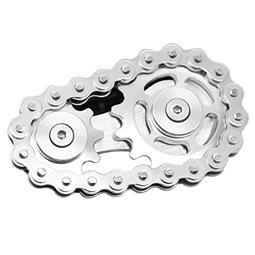 Lochimu Sprockets Chain Fildget Toys Chain de la cadena de bicicletas Fildner para adultos Mini Cadena Mini Cadena Spinner Juguete Sprocket de acero inoxidable Fildget Sensory EDC Juguete para la ansi Cover