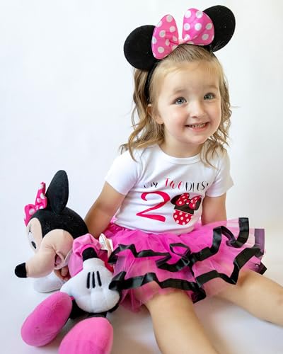 Image of Luke and Lulu Birthday Girl Shirt - 2nd Birthday Outfit Girl - Toddler & Kids 2 Year Old Outfit - Cute Ears & Bow Design