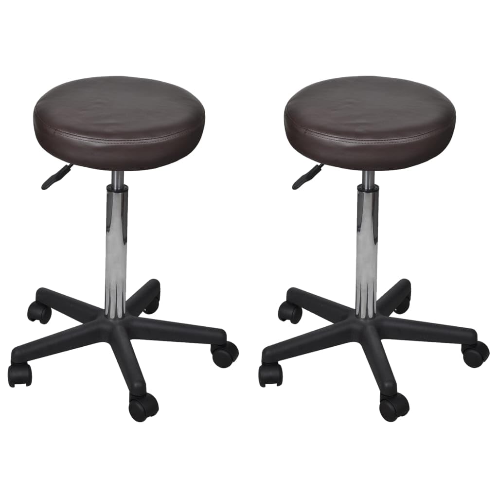 Taburete de oficina con muelle de gas y taburete regulable en altura en estilo moderno para mayor comodidad en color marrón