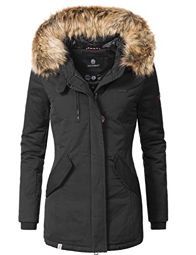 Preisvergleich Produktbild Navahoo Damen Winterjacke Wintermantel Nisam Schwarz Gr. M