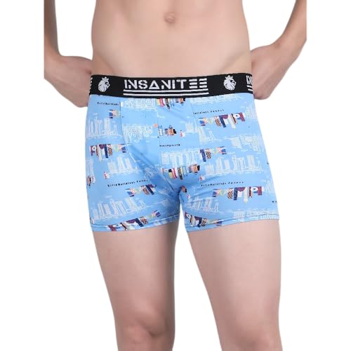 Image of Men's Nylon Stretch Printed Trunk | Ultra-Soft, Breathable Innerwear for Men | Stylish & Supportive Fit