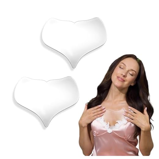 2 pcs almohadillas de silicona para el pecho, parches antiarrugas escote, parches antiarrugas reutilizables, almohadillas antiarrugas para el pecho