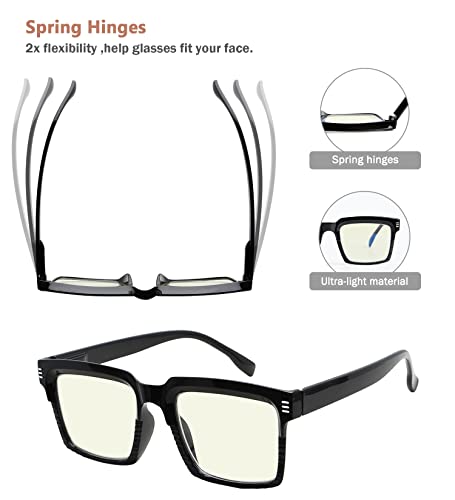 Image of Eyekepper 4-pack Reading Glasses Blue Light Blocking Square Computer Readers Women