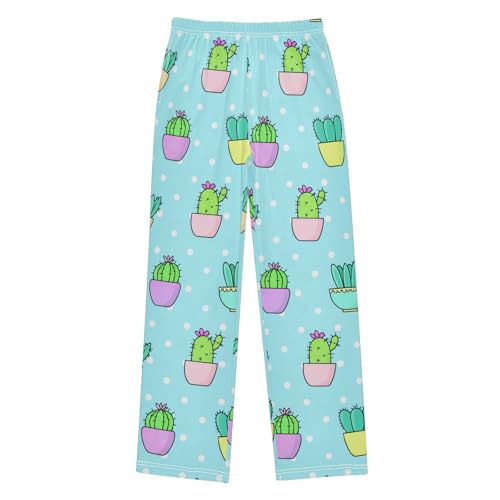 J JOYSAY Potted Cactus Plants Pajamas Pants Soft Long Pajama Bottoms Lounge Sleep Pants Size S-XL