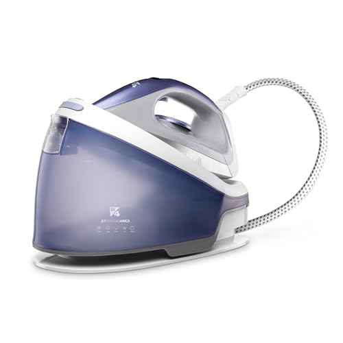 Di4 Centro de Planchado Jet Pressing Amico, Potencia 2400W, 5.5 Bares, Golpe de Vapor 240g, Depósito de Agua XL 2.4L, Suela Cerámica, Planchado Vertical, Listo en 1 Minuto, Compacto