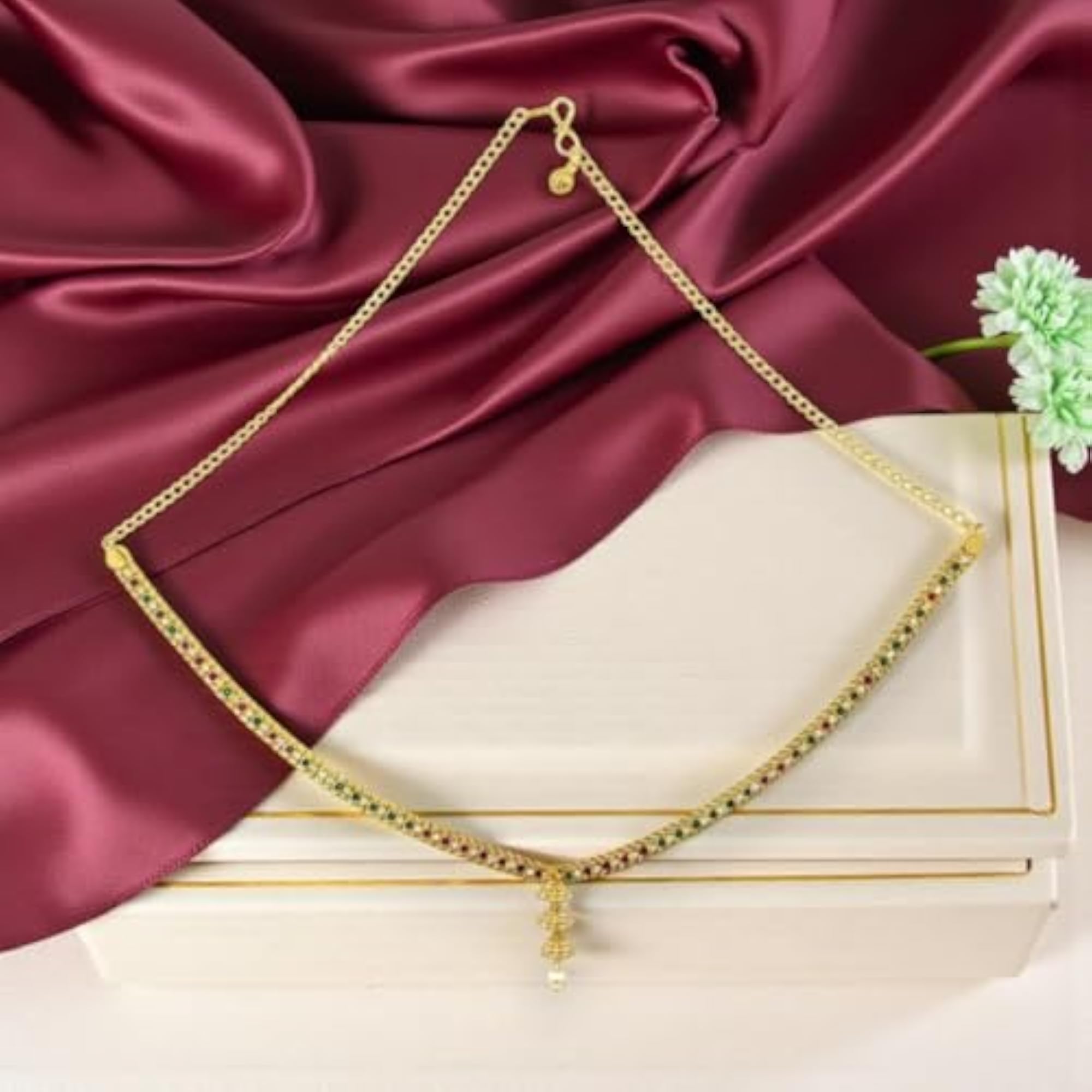 Women's Multicolor Gold-Tone Adjustable Waist Chain