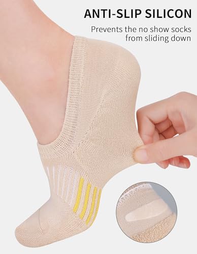 Airacker No Show Socks Womens Athletic Cushioned Low Cut Sports Running Ankle Socks for Women 6 Pairs3