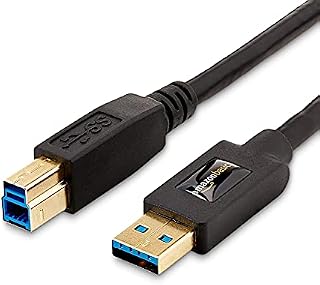 Amazon Basics USB 3.0 Cable - A-Male to B-Male Adapter Cord-6 Feet (1.8 Meters)
