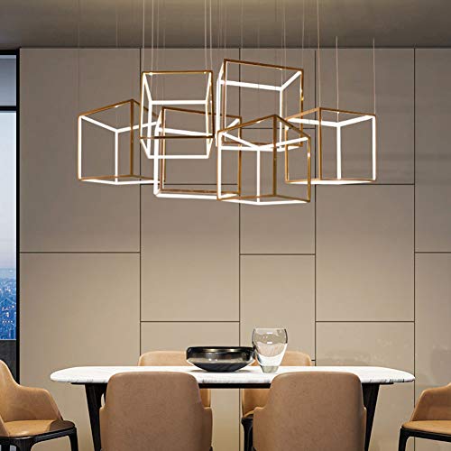 Éclairage géométrique LED carré pour illuminer les grands salons sombres - 4