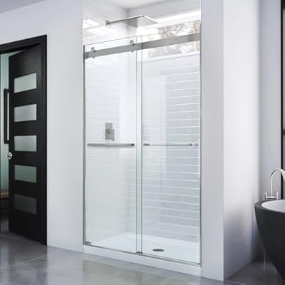 DreamLine Essence 56-60 in. W x 76 in. H Frameless Bypass Shower Door in Chrome, SHDR-6360760-01