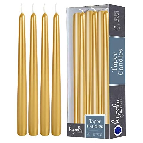 Hyoola Metallic Gold Dripless Taper Candles Cover