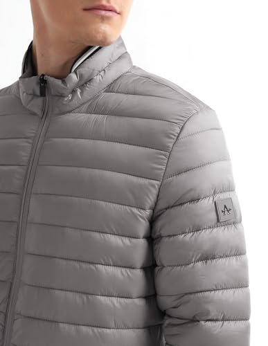 Image of Arrow sport men's solid regular fit packable jacket
