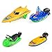 Lshan Lot de 4 jouets de bain à remonter pour jeux d'eau de mer, bateau à moteur pour bébé (couleur aléatoire)