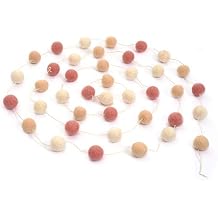 Glaciart One Felt Ball Garland - Pom Pom Garland - 9 Feet, 40 Balls, 3 Pastel Colors, Nursery Decor, Bunting, Birthday Party Decorations, Carnival, Photo Prop