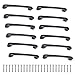 Tiradores Cocina,12 Piezas Negro Aluminio Tirador Tirón del Gabinete de la Manija de Los Muebles Tiradores Cocina Tiradores para Cajones,Largos Manillas Armario 96mm