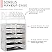 Sorbus Clear Cosmetic Makeup Organizer - Make Up & Jewelry Storage, Case & Display - Spacious Design - Great Holder for Dresser, Bathroom, Vanity & Countertop (3 Large, 4 Small Drawers) [Marble Print]