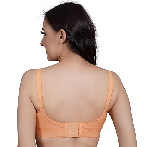 Image of TRYLO KPL Women's Cotton Non-Padded Bra Black /Black Currant /Butter SCOT /Coral /MARUN /Rasberry /Rose Gold /Nude /Sapphire /Skin /White 30 to 40 Available Cups C to I