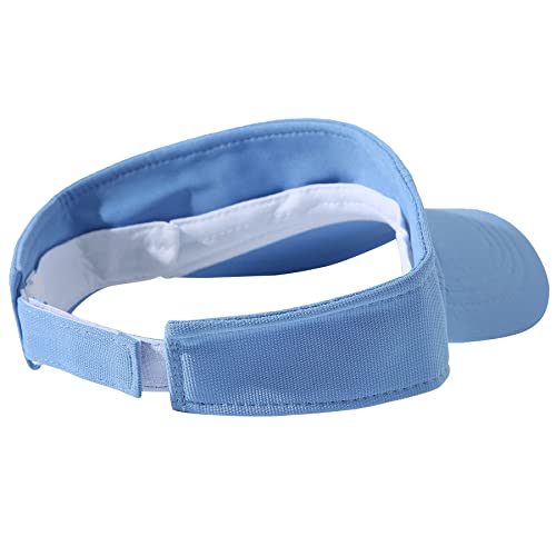 Jastore Kids Girls Boys Packable Hat Sun Visor Hats Cotton Sports Summer Golf Visor Hat (One Size, Sky Blue) #TOP2