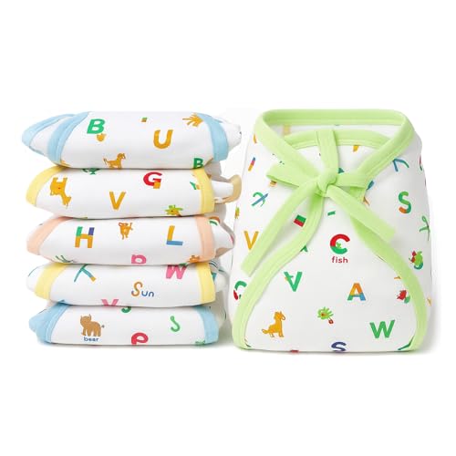Koochie-Koo Cotton Diapers XS Size Langots For New Born 0-3 months for Baby (Pack of 6) Reusable Cloth Nappies for Newborn Baby Soft & Breathable Washable Diaper Pants For Boys & Girls