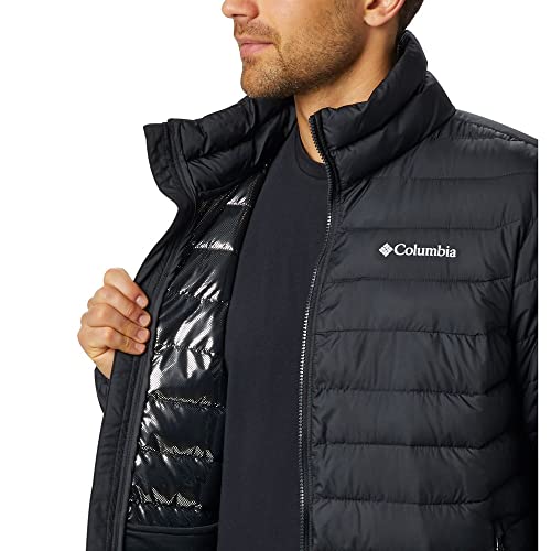 Columbia Jaqueta masculina com isolamento Powder Lite, preta, pequena, padrão