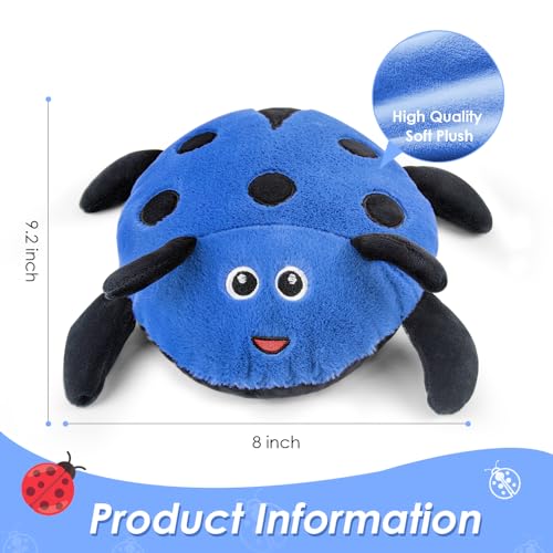 Image of Microwavable Heat Pad for Neck and Shoulders, Warm Compress Wrap, Blue | Cute Unscented Stuffed Animal Moist Heat Pad for Neck, Shoulder, Stitched Heatable Soft Pillow for Cramps, Period