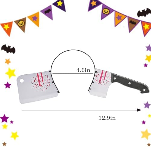 Diadema De Cuchillo Falso Para Halloween, Efecto De Hoja Atravesando La Cabeza, Accesorio De Disfraz Unisex